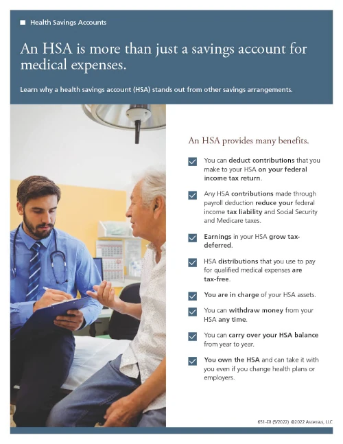 pdf screenshot for health savings accounts brochure