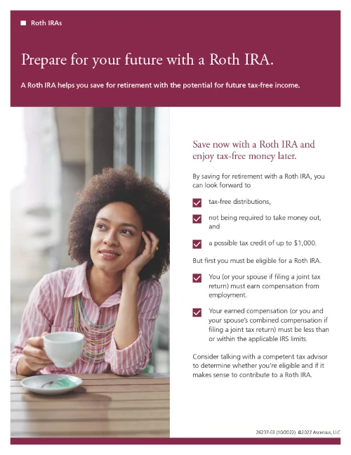 pdf screenshot for roth ira brochure